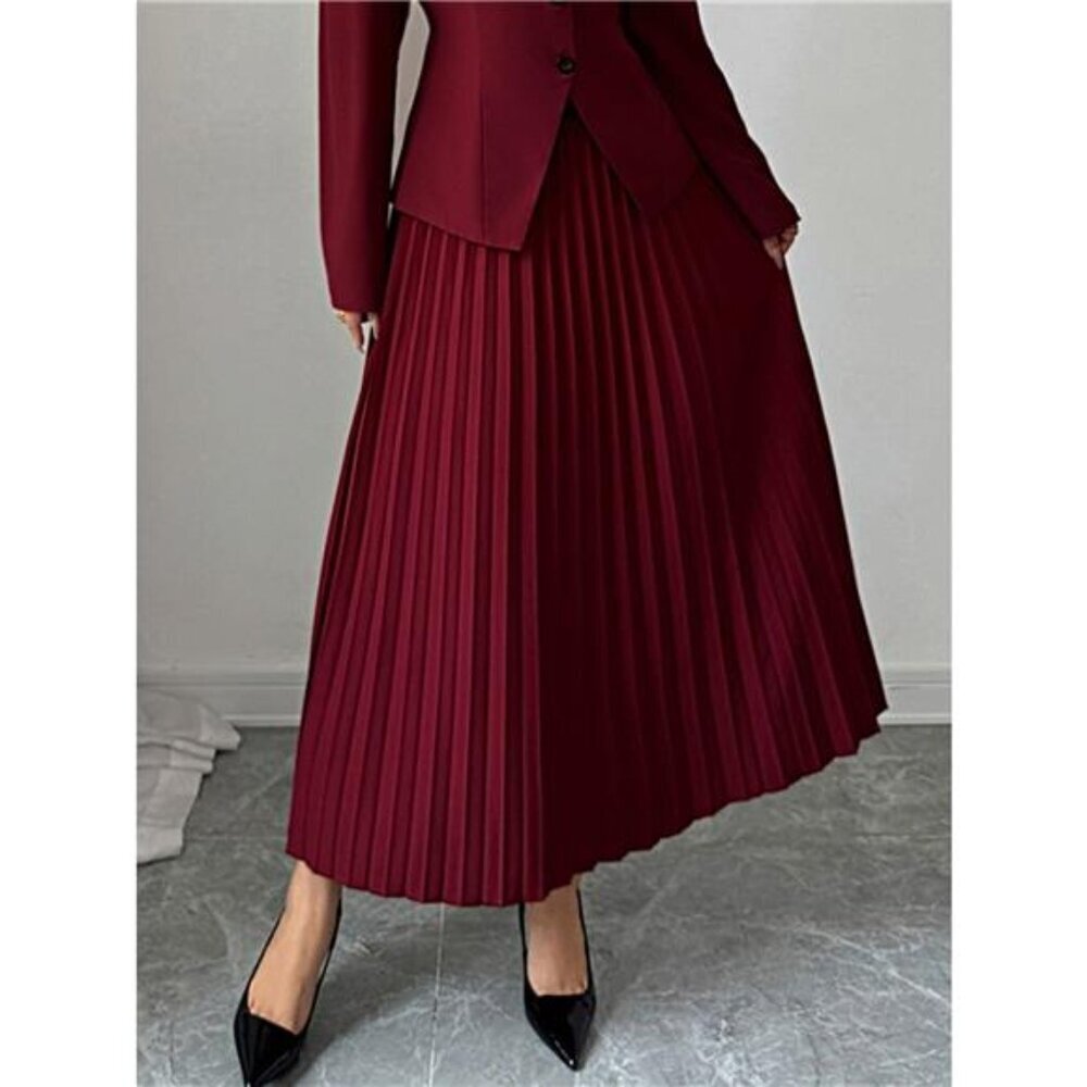 Pleated Midi Skirt